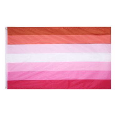 Amosfun Drapeau Arc-en-Ciel en Polyester pour Lesbiennes, Grand, Durable, Drapeau de Fierté, Bannière Extérieure