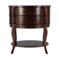 thumbnail image 4 of Butler Specialty Company Jarvis Table d'Appoint Ovale en Bois à 2 Tiroirs - Brun Terre d'Ombre, 4 of 8