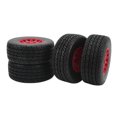 thumbnail image 3 of Rc Short Course Truck Tires Rc Car Wheel Tires Rc Truck Tires RC Short Course Truck Tires Strong Cushioning 1/10 RC Short Course Truck Wheel With Hex Adapter For ARRMA Red, 3 of 8