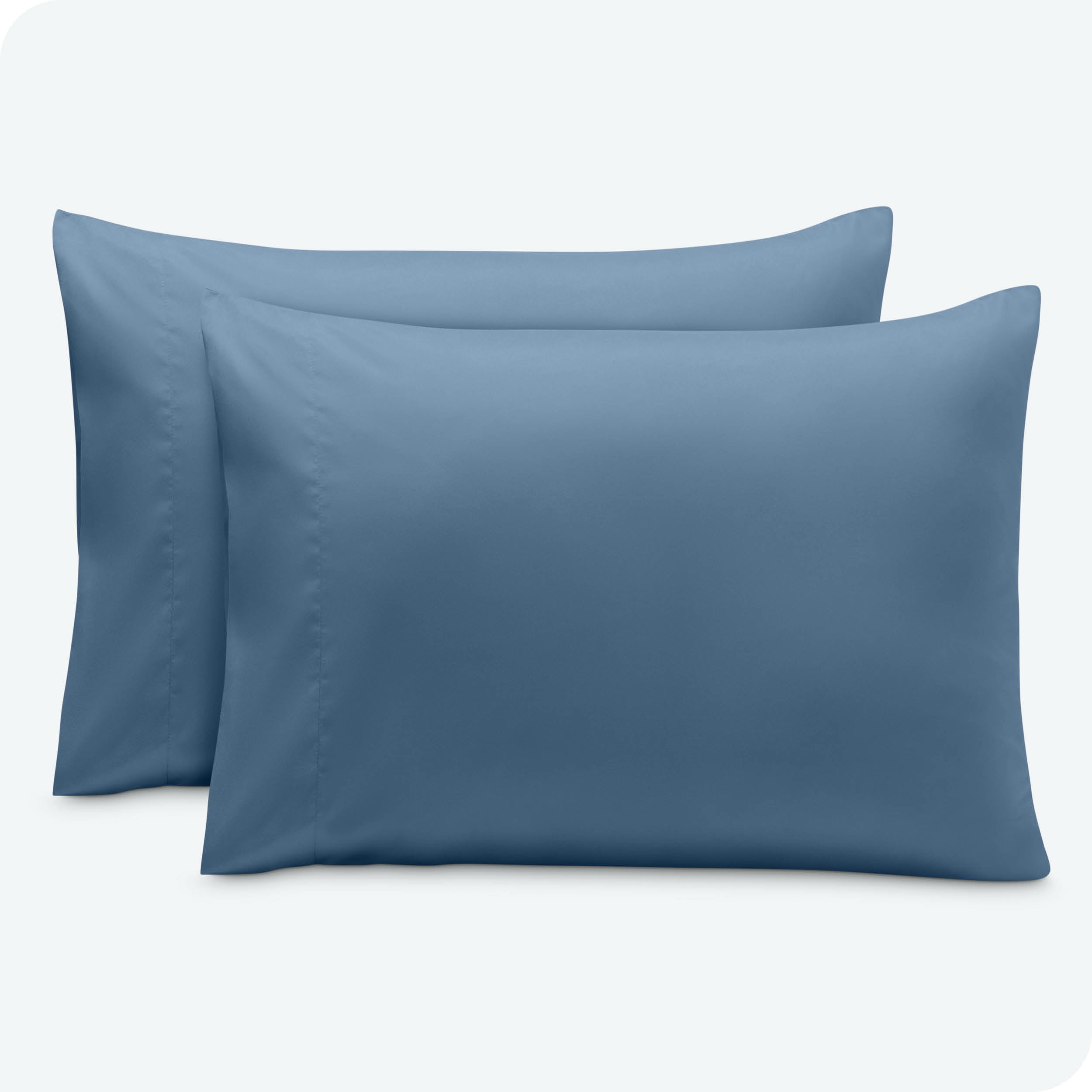Bare Home Pillowcase Set - Envelope Closure - Premium 1800 Collection - Double Brushed - Ultra Soft - King Size 20x40, Coronet Blue, 2 Count
