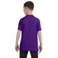 thumbnail image 4 of Hanes Authentic TAGLESS Kid`s Cotton T-Shirt, M, Purple, 4 of 6
