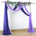 thumbnail image 2 of LCXmlly Roasting Pan Wedding Arch Drape Fabric Long 3 Panels Wide Sheer Wrinkle Free Soft Party Backdrop Drapery, 2 of 6