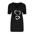 thumbnail image 3 of Birdeem T-Shirt Décontracté pour Femmes à Imprimé, Col en V, Manches Courtes, Coupe Ample, 3 of 9