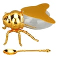 thumbnail image 2 of Decorative Bee Shaped Honey Jar, Glass Honey Pot Container Aesthetic Short Term Honey Dispenser Bee Themed Serverware Beehive Honey Containers for Store Honey Syrup, 2 of 7