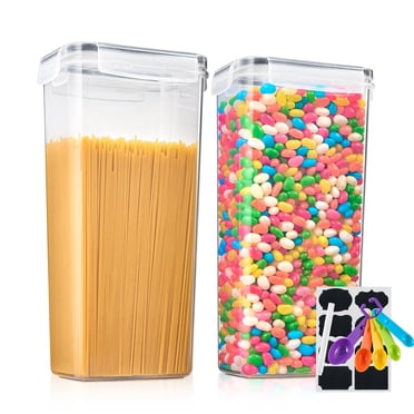 Sorbus 2 Pack Airtight Food Dispensers – BPA-Free Storage for Cereal, Pasta, Rice & More