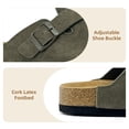 thumbnail image 2 of Adult Suede Clogs Cork Footbed Slippers Arch Support Potato Shoes Indoor Outdoor Slippers with Adjustable Buckle, 2 of 6