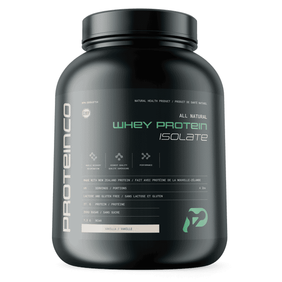 ProteinCo | All Natural New Zealand Whey Protein Isolate | Stevia | Grass Fed | 4 Lbs | (Vanilla)