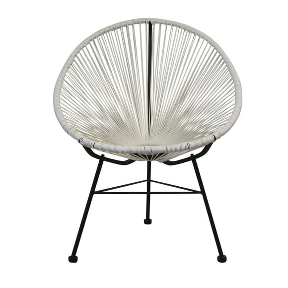 Mia Kids Lounge Chair Acapulco Style – Lightweight and Durable Design for Indoor and Outdoor Use, Featuring a Comfortable Woven Seat and Sturdy Metal Frame, Perfect for Playrooms, Patios, or Backyard