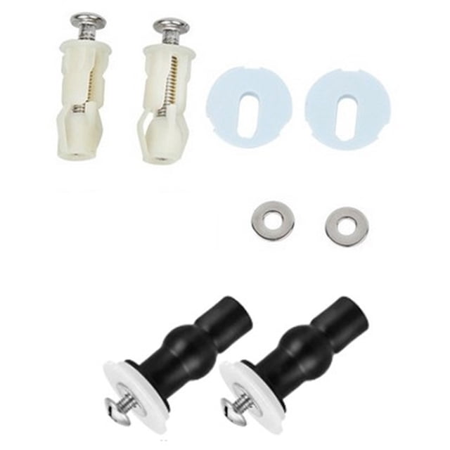 Mosiee Expansion Screw Set Replacement Stainless Steel Toilet Covers White/Black