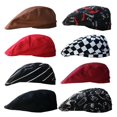 thumbnail image 3 of Chef Hat Unisex Beret Geometric Pattern Duck Mouth Style Men Women Pure Color Short Brim Chef Hat for Baker, 3 of 6