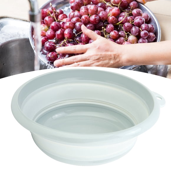 Folding Wash Basin - Outdoor Camping Travel Folding Wash Basin Kitchen Plastic Collapsible Dish Tub