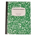 thumbnail image 1 of ZTTD 1 Pack Composition Notebook Wide Ruled, 200 Pages (100 Sheets), 9-3/4x7-1/2 Inch, Notebooks for Work, Green Marble Covers Composition Books (Style9-Green), 1 of 8