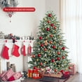 thumbnail image 2 of Patiojoy 8ft Evergreen Artificial Christmas Tree, Mixed PE & PVC Tree Metal Stand Included, Unlit Xmas Tree for Holiday Festival, 2 of 9