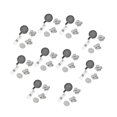 thumbnail image 4 of Esquirla 10 Pieces Retractable ID Holder Key Chain Nursing Clips for Students 37mm Black, 4 of 8