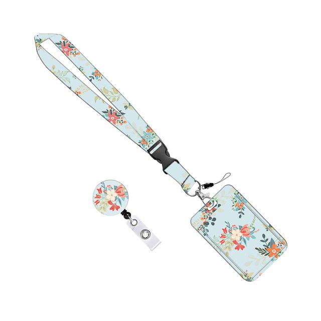 lionlar Cute ID Card Holder Lanyard with Clip Card Sleeve Accessories Hang Rope Keychain styleG