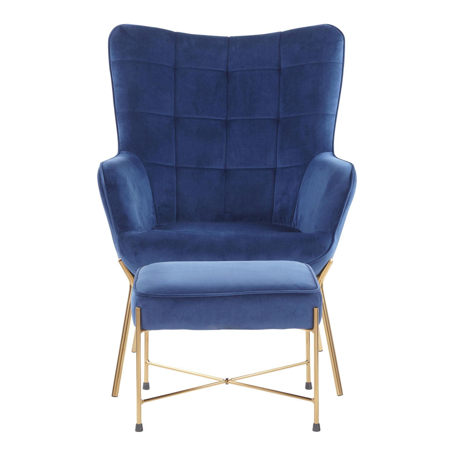 Chaise contemporain Izzy <br>et pouf, par LumiSource