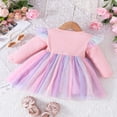 thumbnail image 4 of Toddler Baby Girl Party Dress Ruffle Tulle Long Sleeve A-line Princess Dresses, 4 of 8