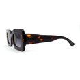 thumbnail image 4 of Womens Mod Thick Plastic Minimal Sunglasses Tortoise Smoke, 4 of 4