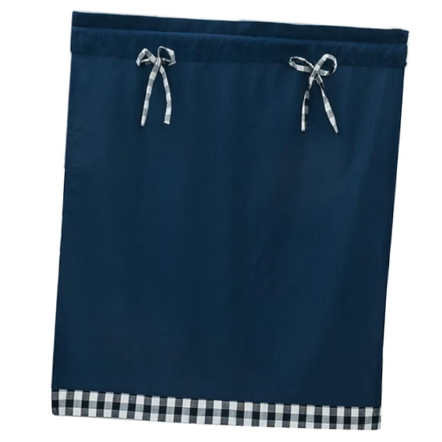 GROWTH TANK 1 Panel Kitchen Curtain Tier Small Window Drape Decor Dark Blue_74x61cm