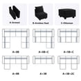 thumbnail image 4 of HONBAY Velvet Square Ottoman Module for Modular Sectional Sofa, Storage Footrest, Black, 4 of 4