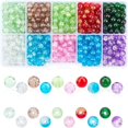 thumbnail image 1 of CHUANK 100pcs 10 Color Crackle Glass Beads 10mm Handcrafted Lampwork Round Crystal Beads Bulk, 1 of 8
