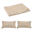 thumbnail image 2 of Birdeem Queen Size Bed Sheet Set with Pillowcases, 3-Piece Polyester Deep Pocket Sheets, Easy Care Wrinkle Free Solid Color Bedding, Fits Mattress Up to 16 Inches, 2 of 9