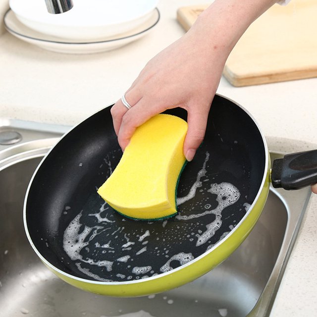 Oleegame 1PC Ten Dollar Items 24 Packs Sponge Cleaning Friendly -Scratch Kitchen Of Kitchen,Dining & Bar Green