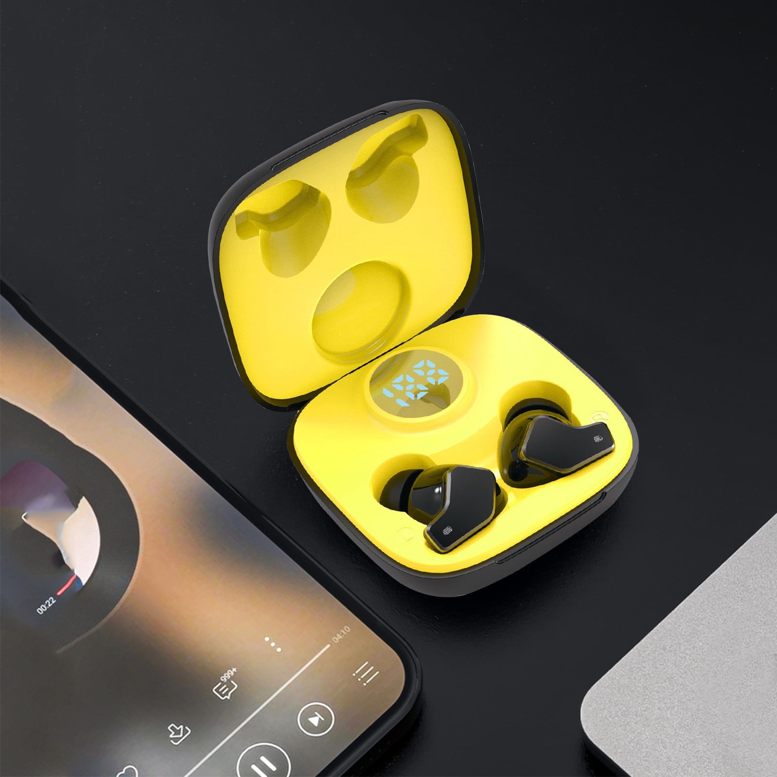 Birdeem Speakers Bluetooth Wireless, Wireless Earbuds Bluetooth, Bluetooth 5.2 Wireless Earbuds Low-Power Noise Cancellation Binaural Stereo Hd Sound Quality for Sports / Office