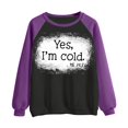 thumbnail image 5 of 50 % de Rabais Liquidation Chandail en Molleton Surdimensionné pour Femmes 2023 T-shirt Imprimé Manches Longues Blouse Col Rond Hauts Décontractés Chandail en Molleton, 5 of 5