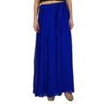 thumbnail image 2 of Bimba Jupe Maxi Style Tulipe pour Femmes, Bas Boho en Georgette, Bleu, 2 of 6