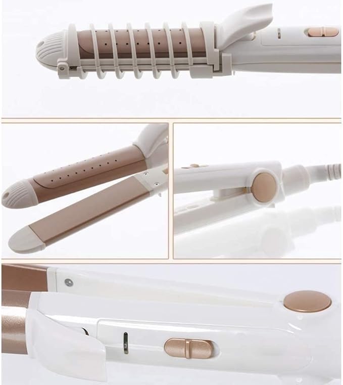 Multifunction Hair Straightener, Ceramic Tourmaline Coating, 2-in-1 Straightening Curling Iron, Dry and Wet, Straight Splint Hair Straightener Clip for Large Curls