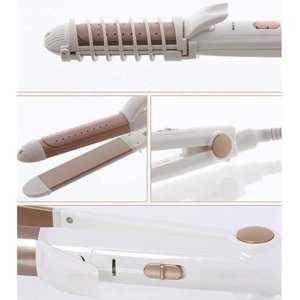 Multifunction Hair Straightener, Ceramic Tourmaline Coating, 2-in-1 Straightening Curling Iron, Dry and Wet, Straight Splint Hair Straightener Clip for Large Curls