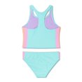 thumbnail image 2 of Speedo Girl's UV Protection Printed Colour Block Thick Strap Two Piece Tankini Set Swimsuit - Arctic Glass, Size 14, 2 of 4