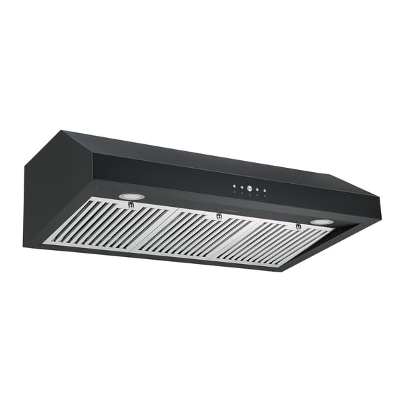 Ancona 36” 440 CFM Ducted Under Cabinet Range Hood in Black