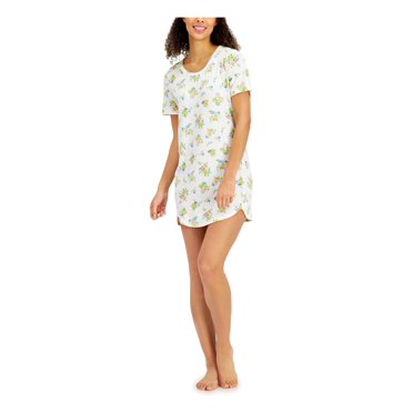 JENNI Intimise Blanc Ourlet Courbé Chemise de Sommeil Floral Pyjama Top L