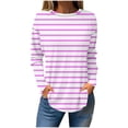thumbnail image 1 of T-shirt Ample Imprimé pour Femmes, Manches Longues, Blouse à Col Rond, Hauts Décontractés, Chandail à Capuchon, 1 of 1