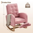 thumbnail image 3 of BeesClover Nursery Rocking Chair, Modern Glider with High Backrest and Sturdy Wooden Legs, Comfortable Accent Rocker for Living Room, Bedroom, Nursery Furniture, Easy Assembly, 3 of 8