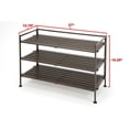 thumbnail image 2 of Seville Classics 3 Tier Resin-Wood Shoe Rack 2PK, 2 of 12