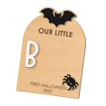 thumbnail image 1 of Elodie Baby's First Halloween Footprint Plaque DIY Family Birthday Decorative Board Bat, 1 of 8