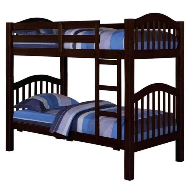 ACME Heartland Lit Superposé en Bois Simple sur Simple, Couleur Espresso