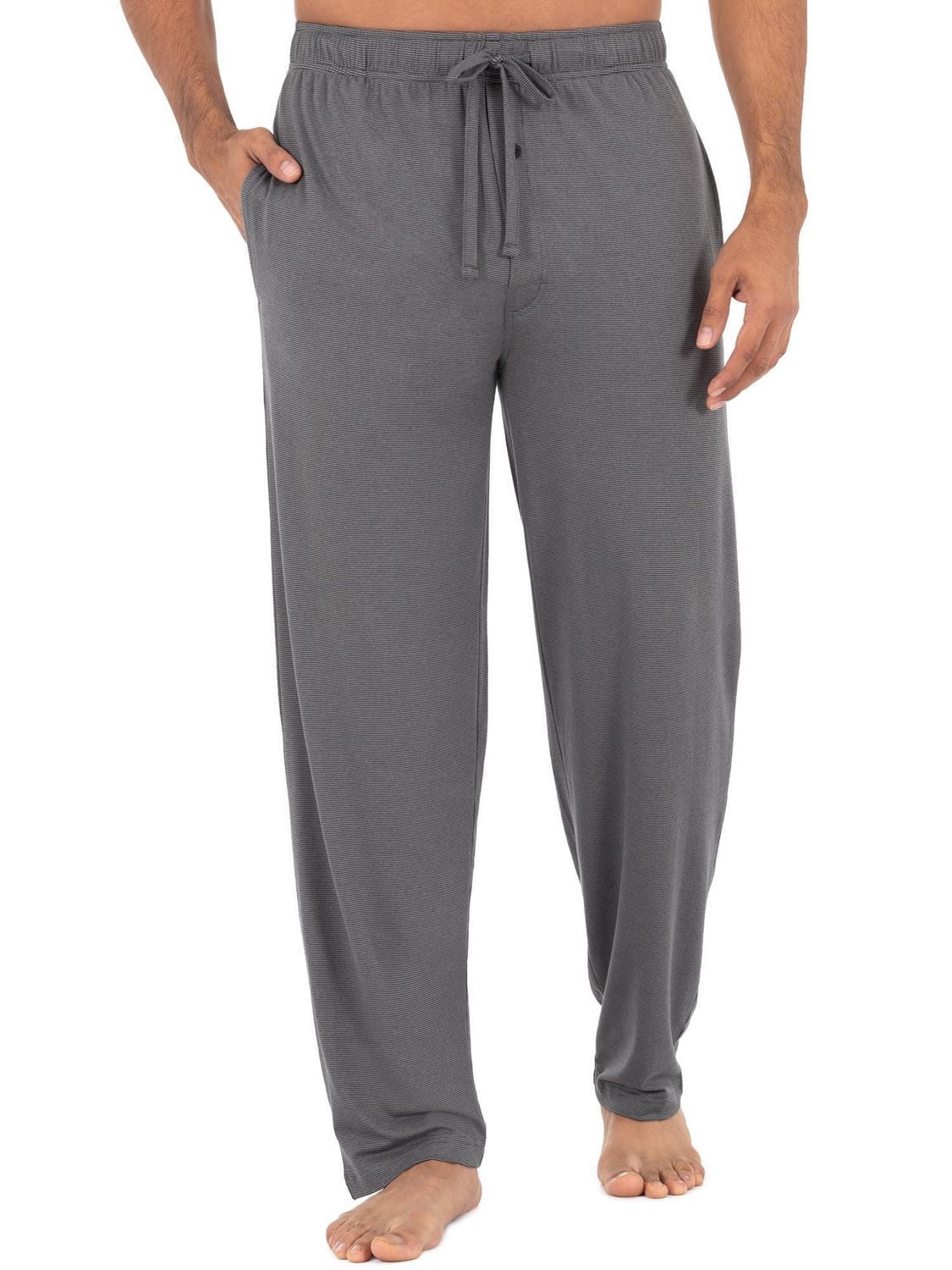 Pantalon de sommeil en tricot toucher doux de Fruit of the Loom - gris