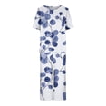 thumbnail image 4 of Fankiway Ensemble de Pyjama pour Femmes à Imprimé, Col Rond, Manches Courtes, Chemise de Nuit et Pantalon, Tenue d'Intérieur avec Poches, Ensemble pour Femmes, Tenues d'Été, Tenues d'Été pour Femmes, 3347 Pcs, 4 of 8