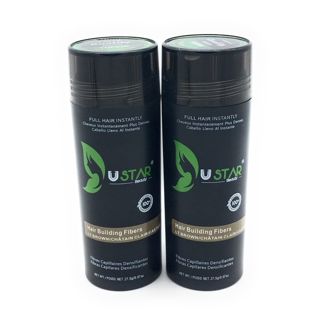 2 Pack - Ustar Hair Building Fibers Light Brown .97oz