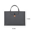 thumbnail image 2 of Eoozwa Sac pour Ordinateur Portable Extensible à Grande Capacité, Sac à Main d'Ordinateur en Cuir PU Résistant à l'Usure avec Rangement à 3 Couches, Mallette d'Affaires à Accès Facile, 2 of 6
