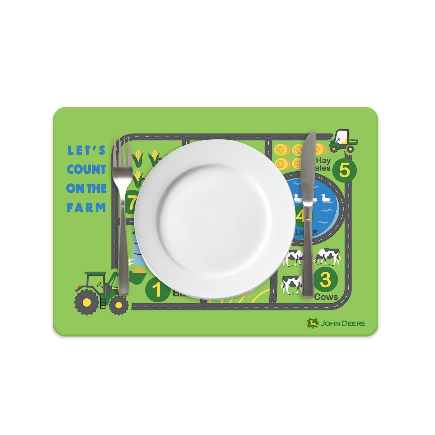 Napperon John Deere "Count on Farm"