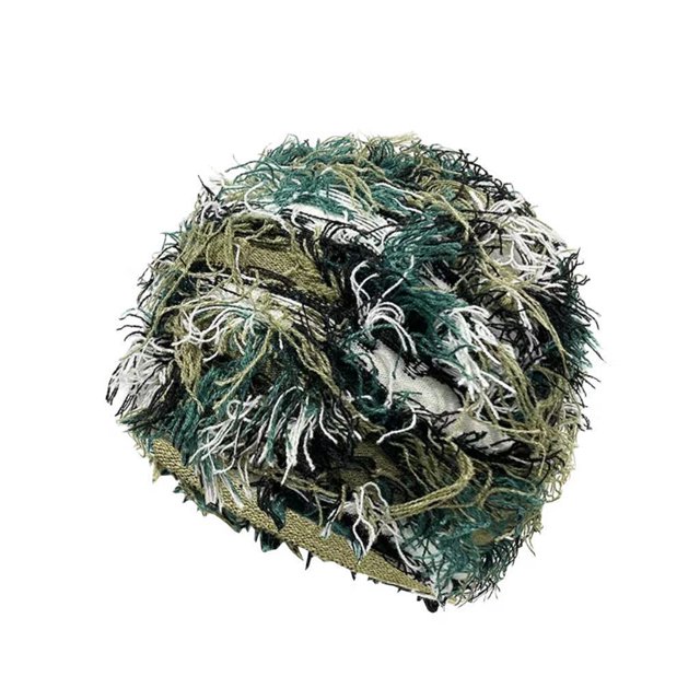 LinYooLi Cross Border New Hot Selling Monkey Hair Hat Embroidery Meets Logo Autumn And Winter Warm Knitted Hat Hair