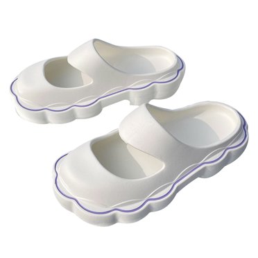 Sandales à Enfiler d'Été pour Femmes, Sabots Mules à Plateforme Souple, Confortables, Bout Fermé, Chaussures de Marche à Enfiler, Intérieur/extérieur, Eau, Plage, Pantoufles de Robe