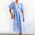 thumbnail image 4 of Ketyyh-chn99 Robes d'Été pour Femmes Grande Taille Décontractées Robe de Plage Robe de Plage Automne Décontractée Ample Mini-Robe Bleu Clair,m, 4 of 5