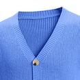 thumbnail image 3 of Wzzjkit Fall Clothes Men Casual Fashion V-neck Button Cardigan Elasticity Sweater Base Layer Knit Long Sleeve Sweater, 3 of 5