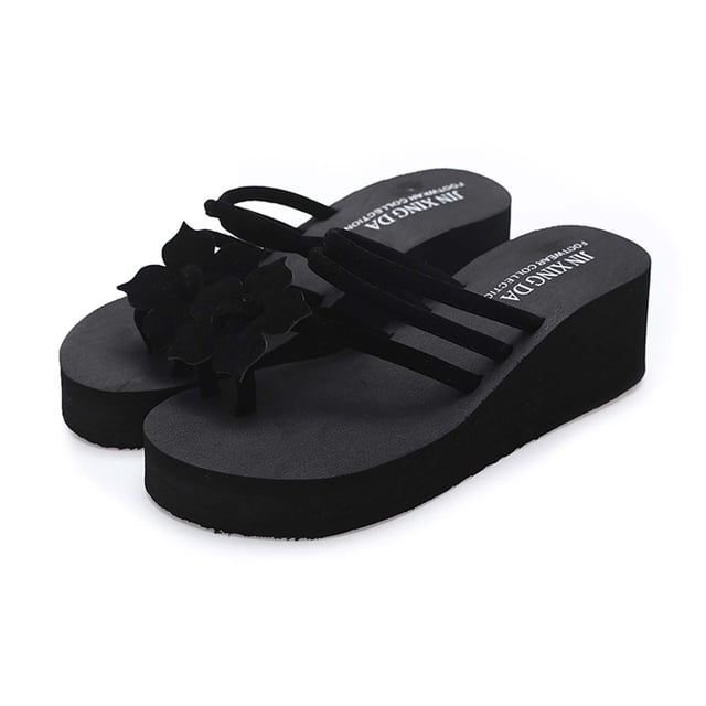 Leutsin Women's Summer Wedge Heel Platform Slippers Flip Flops Beach Shoes